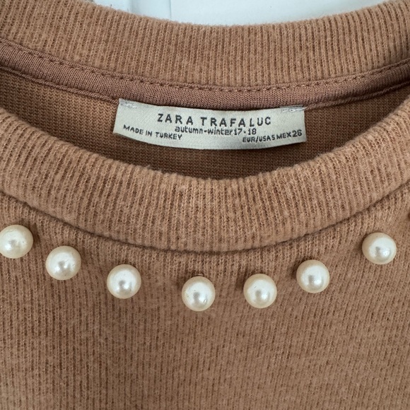 Zara pearl collar cropped shirt - Picture 2 of 2